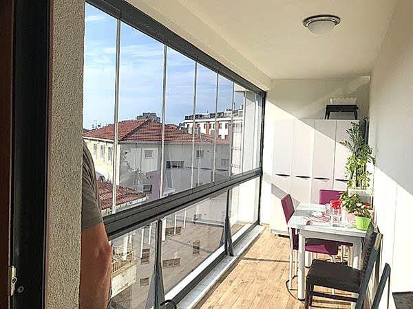 KG İnşaat ümraniye cam balkon calışmamız ic görünüm