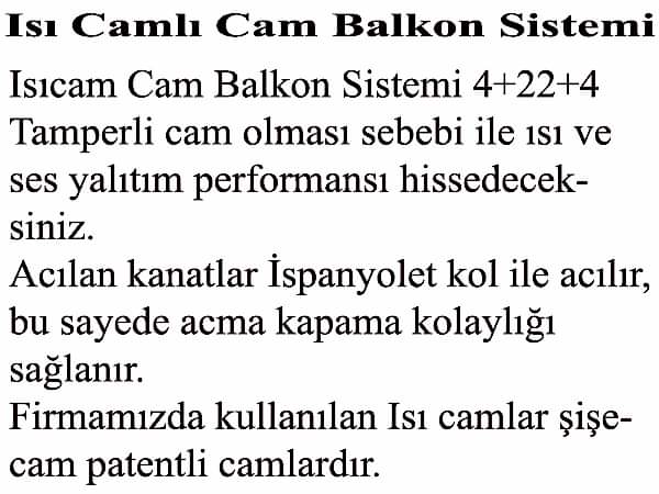 Sinpaş Aydos Country G.Blok İc Sol Görünüm Isı Camlı Cam Balkon