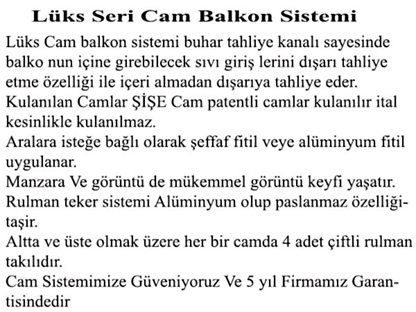 Lüks Seri Cam Balkon Sistemi